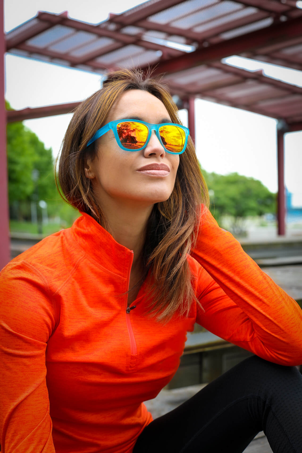 Tierra Running Sunglasses - Blue polarized sunglasses for women