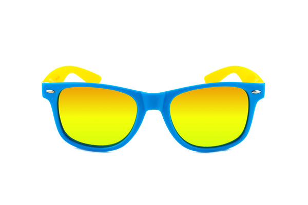 Blue and yellow sunglasses online