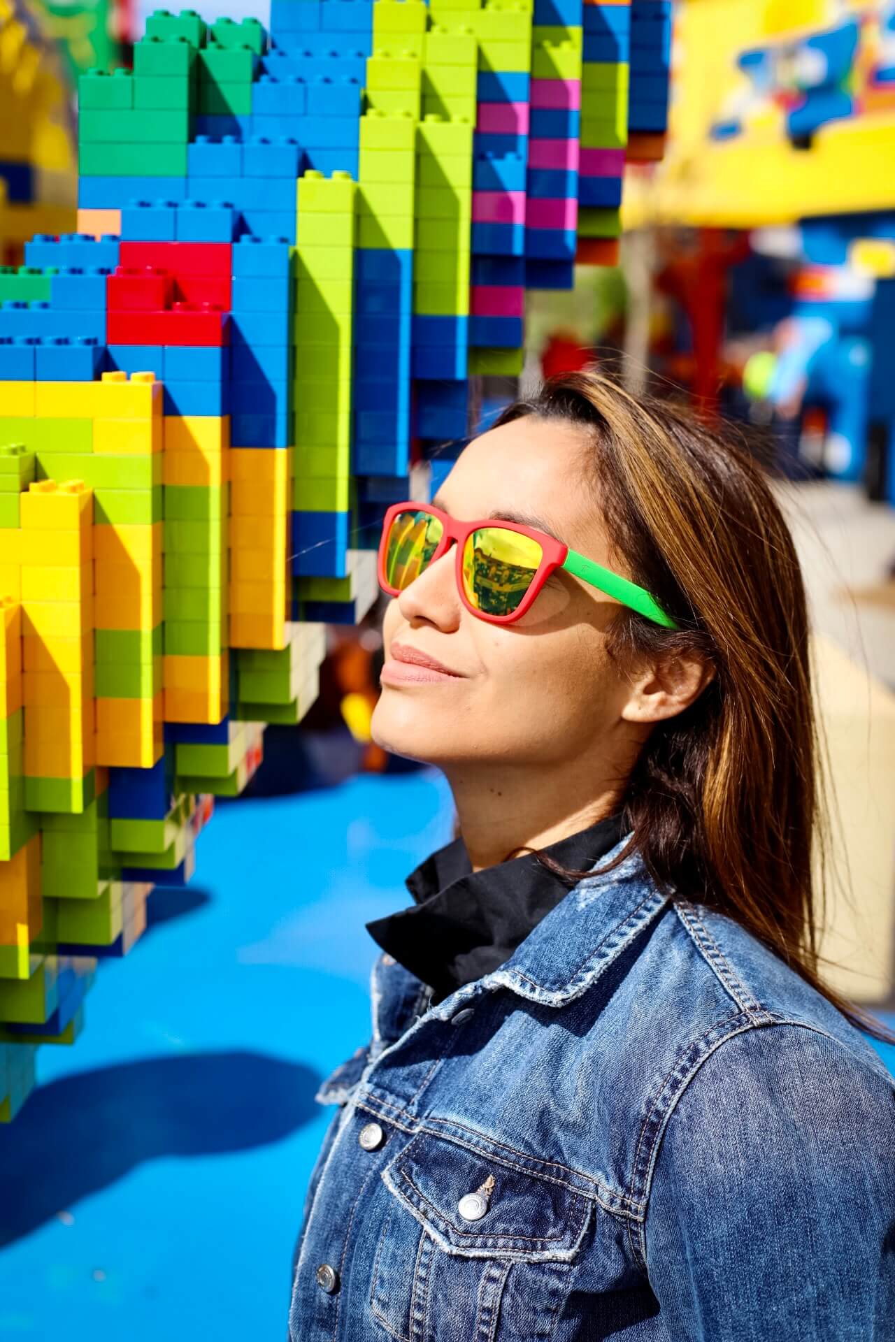 red and green sunglasses for runners