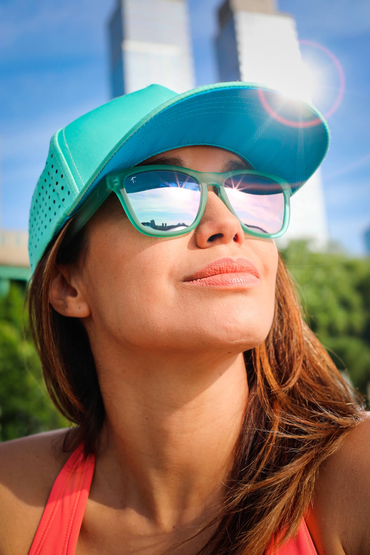 Green mint running sunglasses for runners by Tierra Sunglasses
