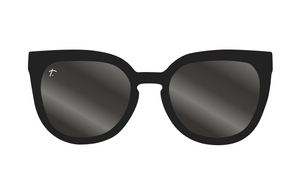 black cat-eye running sunglasses for women.