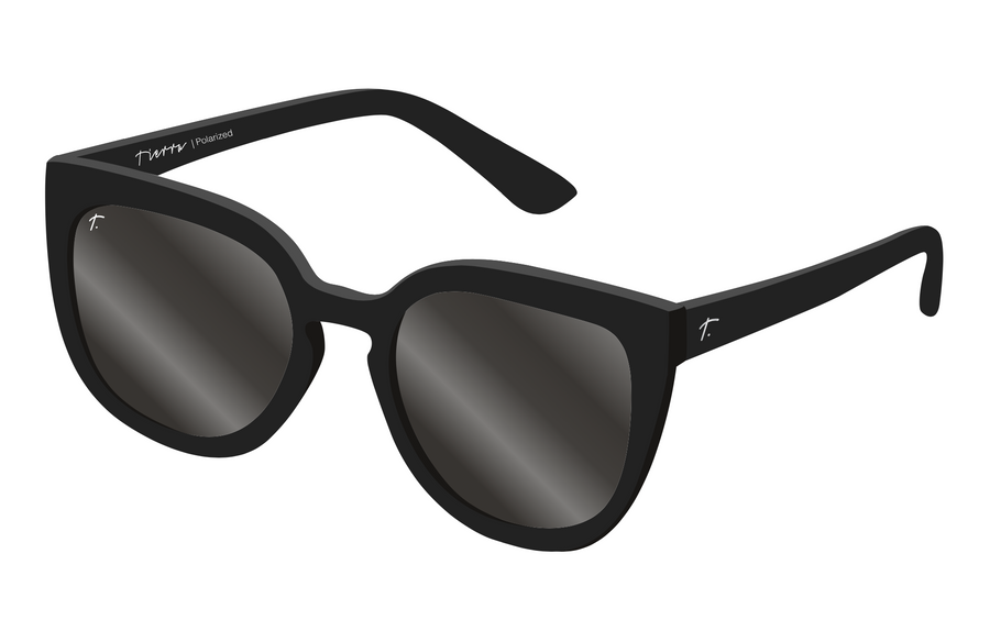 black cat-eye running sunglasses for women.