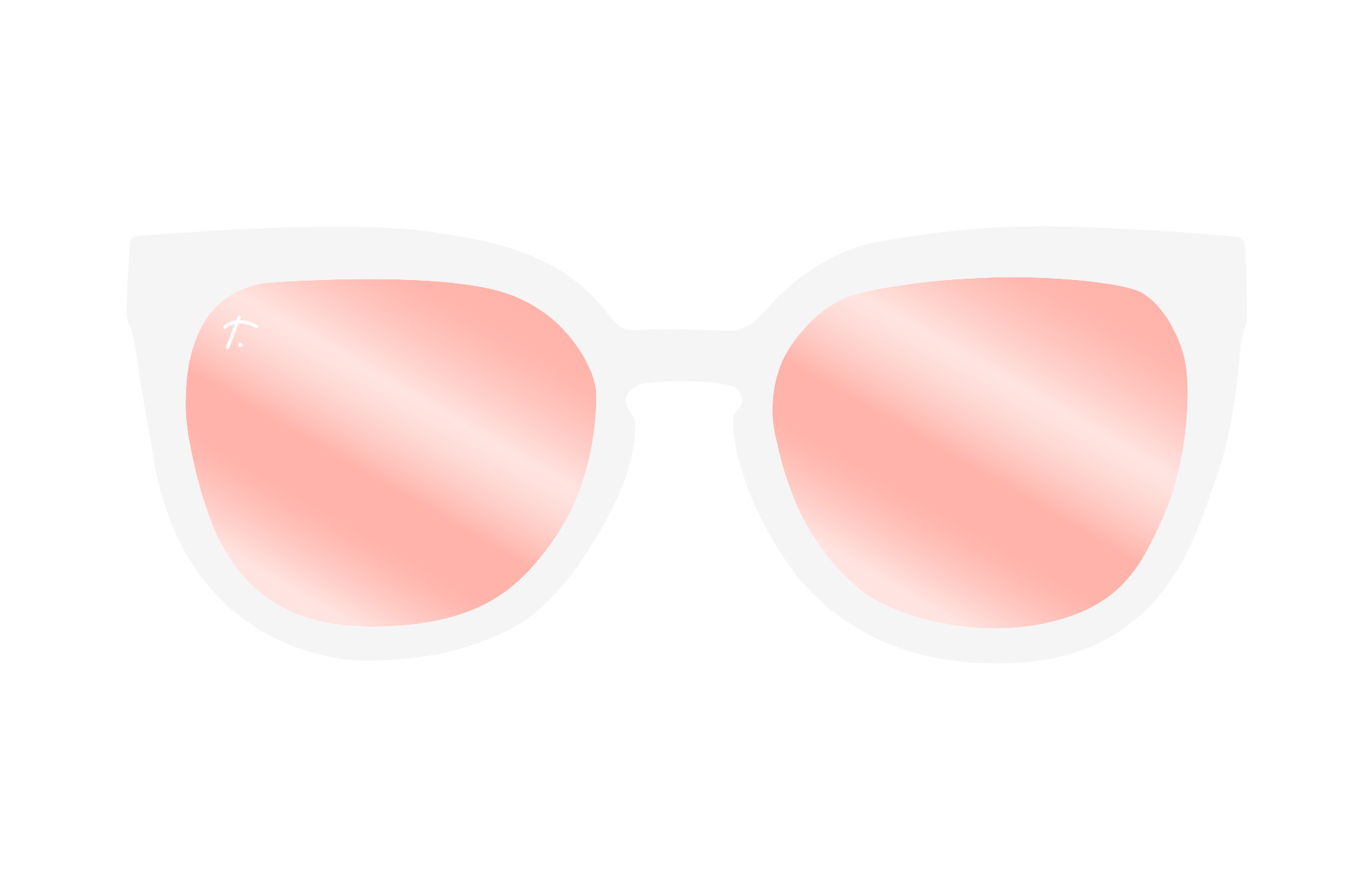 Sunglasses top white rose