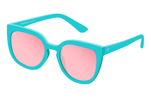 Mint and rose lens polarized sunglasses for women