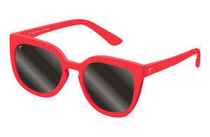 Red and black running sunglasses for women