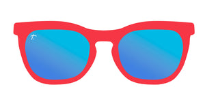 Red polarized sunglasses for runners
