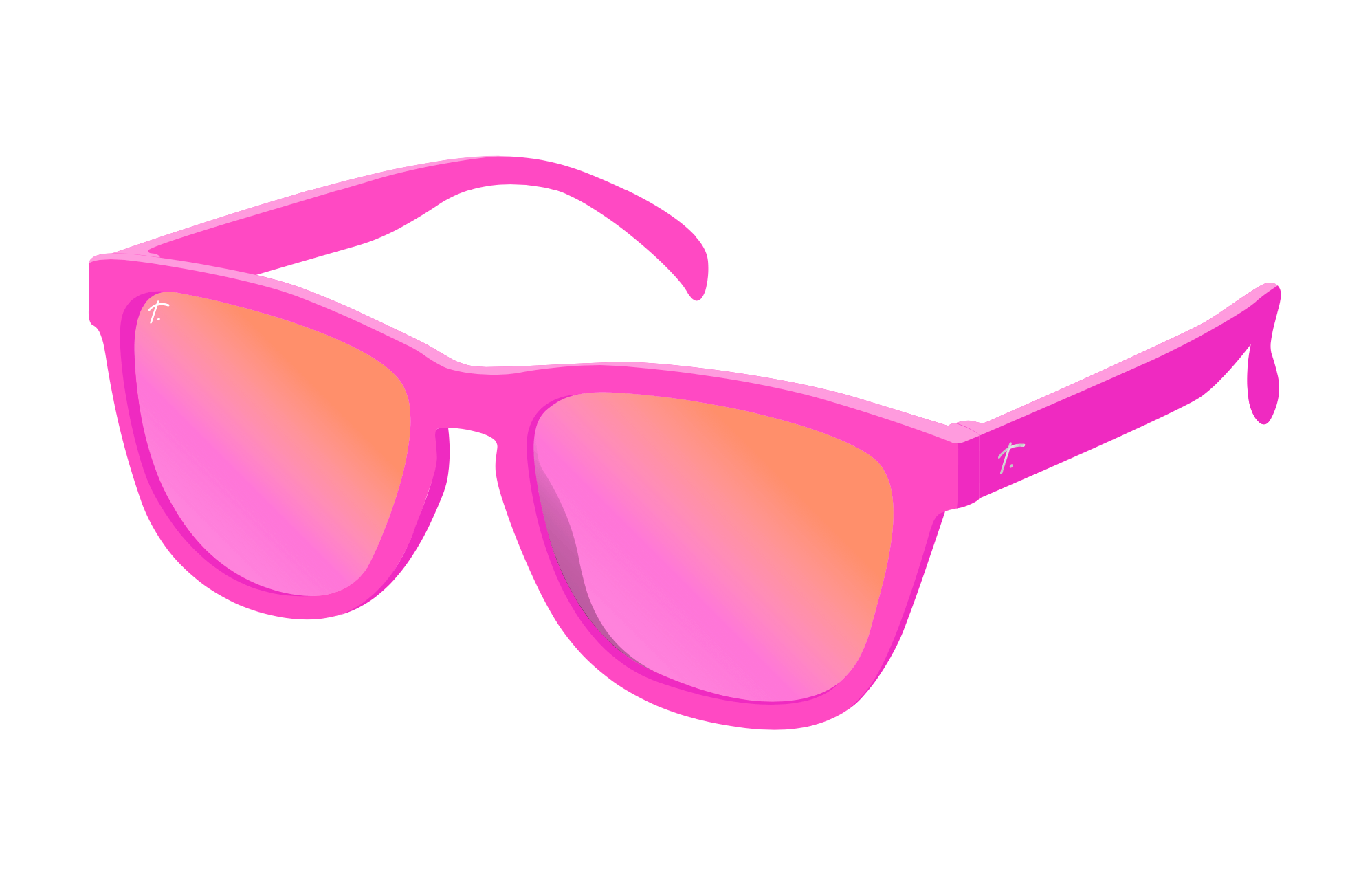 Pink sunglasses for runners by Tierra Sunglasses