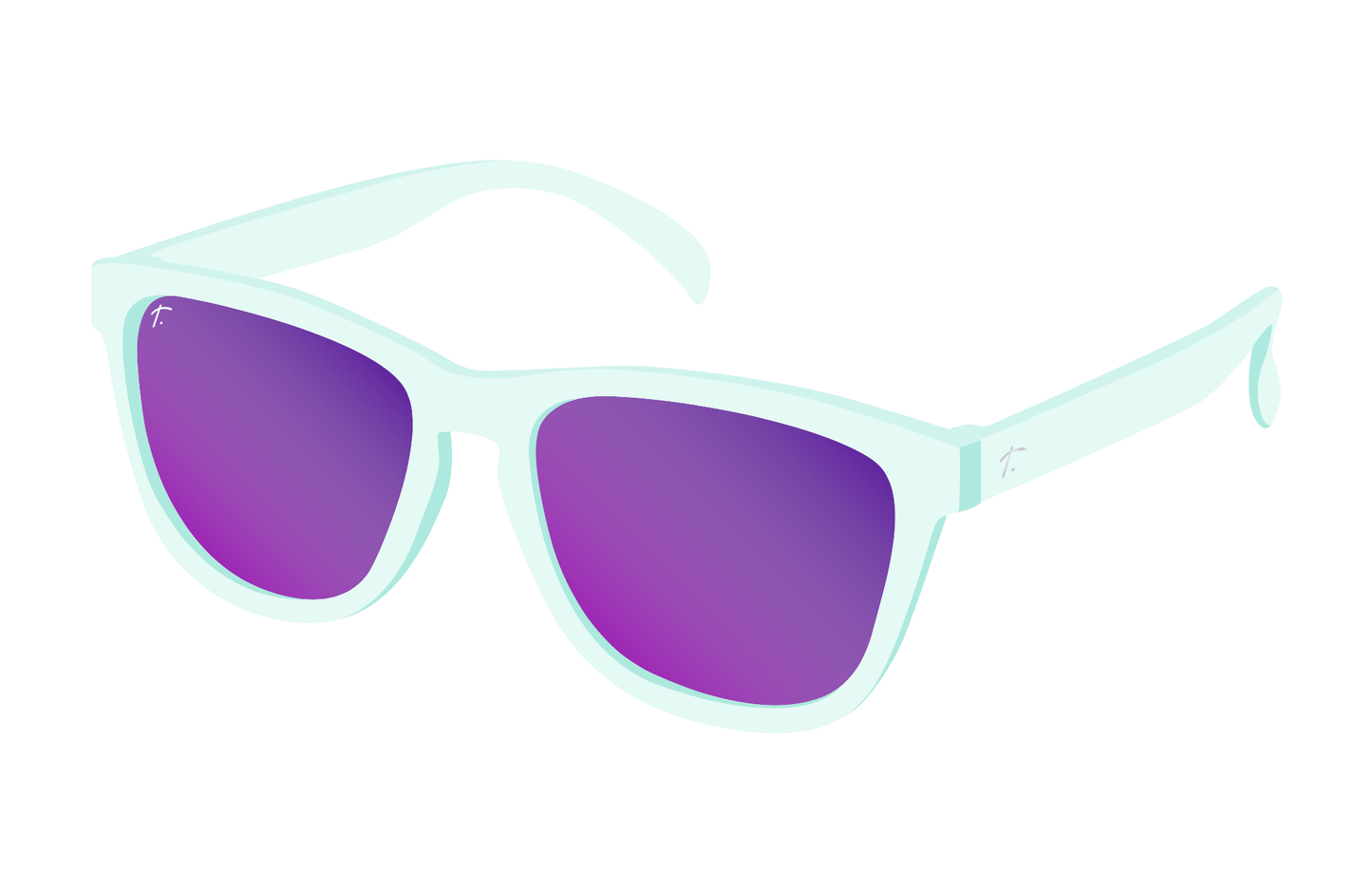 white and purple running sunglasses for runners