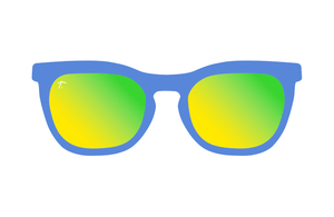 Blue running sunglasses for runners